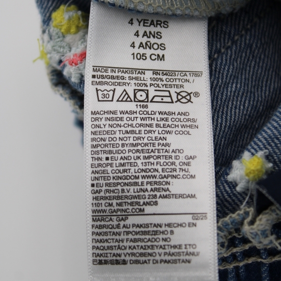 GAP Toddler Girls Pull-On Embroidered Denim Shorts – 4T - Picture 5 of 5